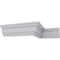 Ekena Millwork 3"H x 2"P x 3 5/8"F x 94 1/2"L Lisbon Traditional Smooth Crown Moulding MLD03X02X03LI - alternate 9